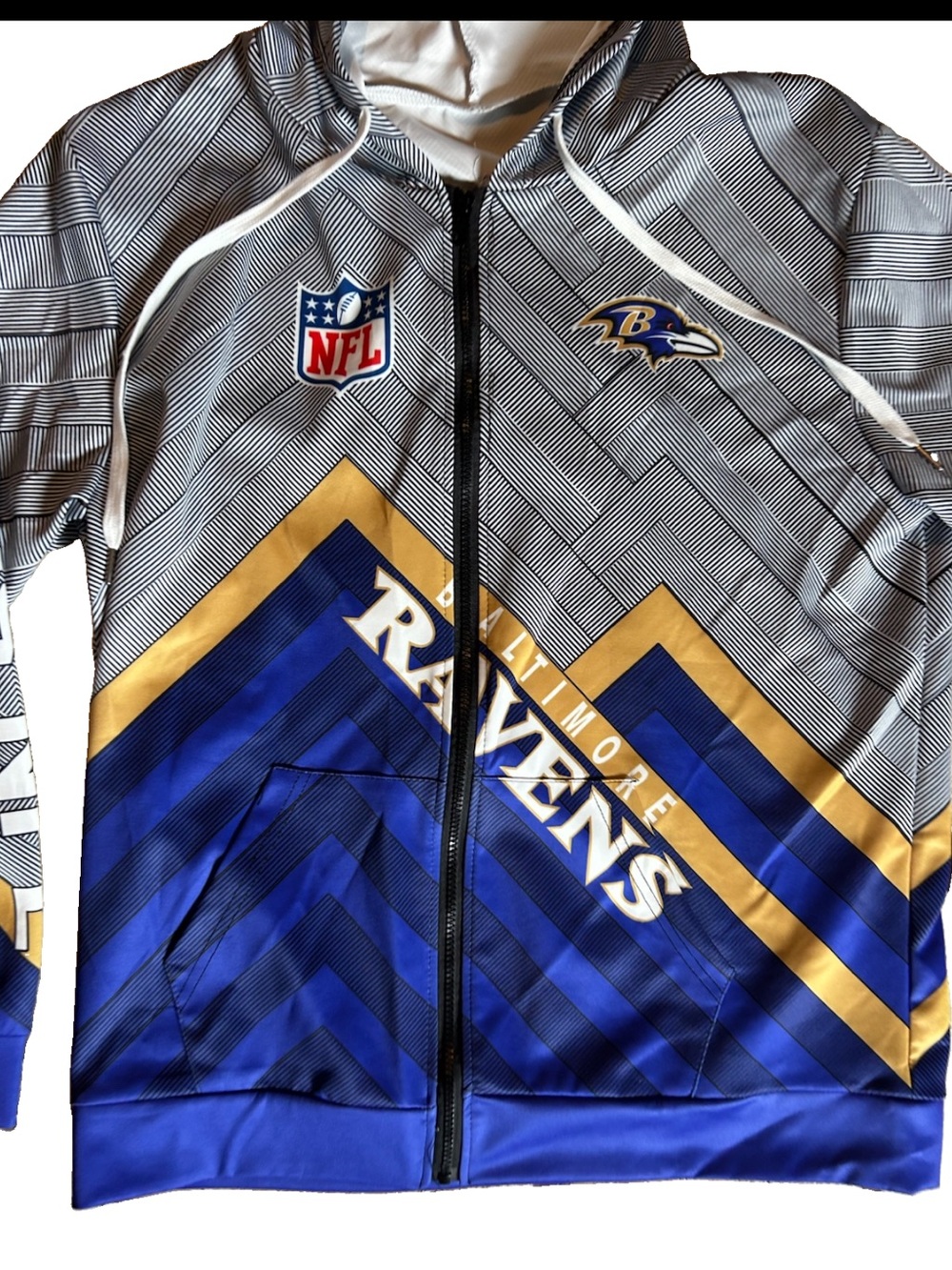 Baltimore Ravens NFL All Over Print Hoodie XL - Picture 2 of 9